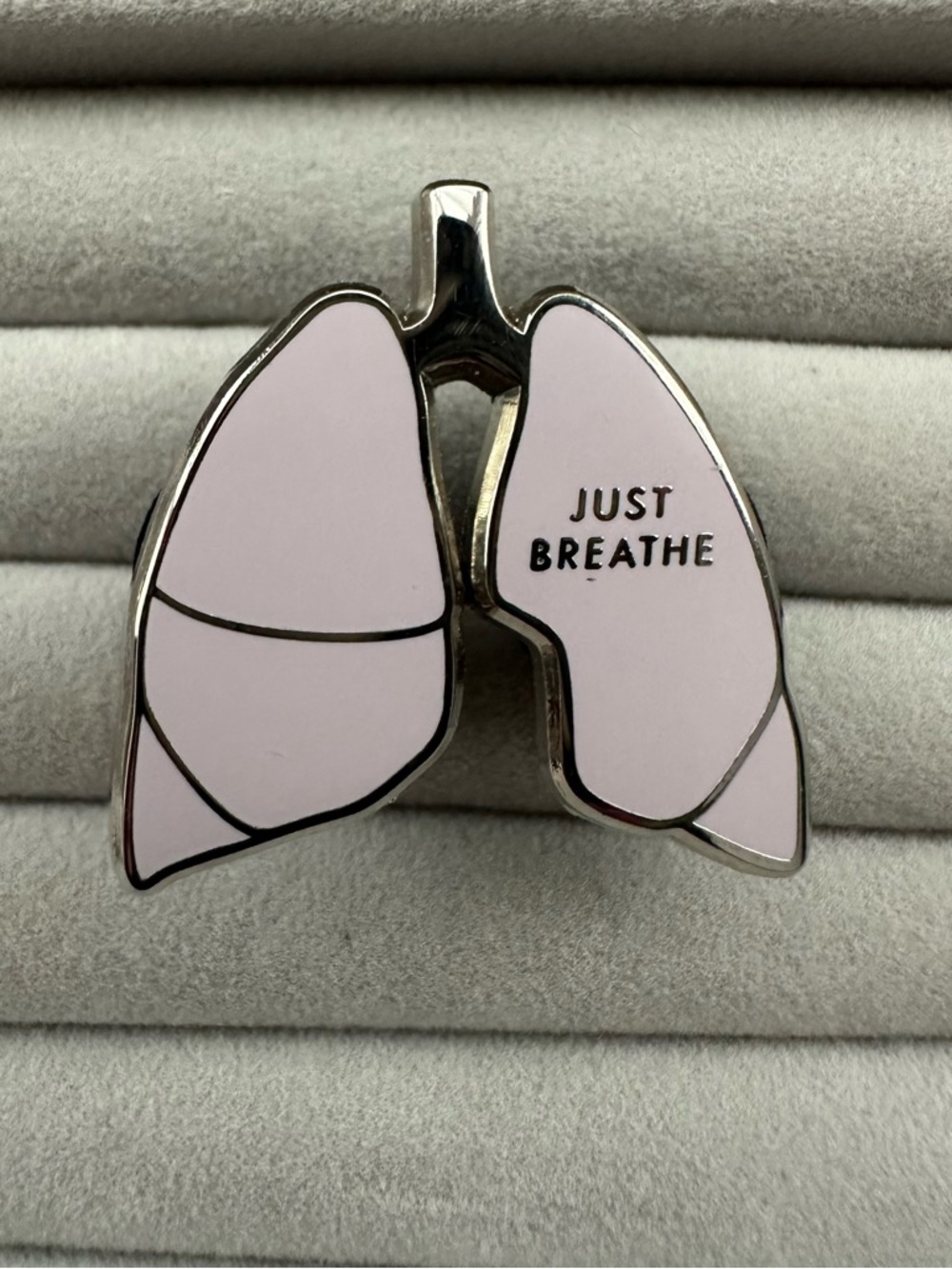 V Coterie x FIGS “Just Breathe” Lungs Pulmonary Medical Nursing Enamel Pin